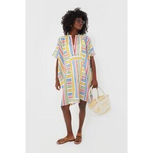 LOVE TOMAS BY EMERSON FRY Rainbow Emerson Short Caftan Size OS NWT